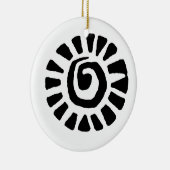 Mexicaanse Indiaanse zon Keramisch Ornament (Rechts)