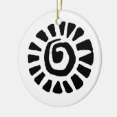 Mexicaanse Indiaanse zon Keramisch Ornament (Links)