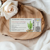 Mexicaanse instapkaart trouwuitnodiging kaart