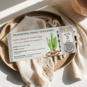 Mexicaanse instapkaart trouwuitnodiging kaart