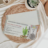 Mexicaanse instapkaart trouwuitnodiging kaart