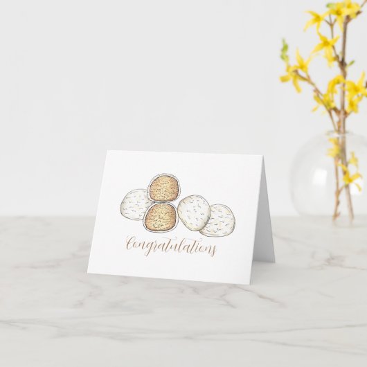 Mexicaanse Italiaanse bruiloft Koekjes Russische t Kaart (Gele Bloem)