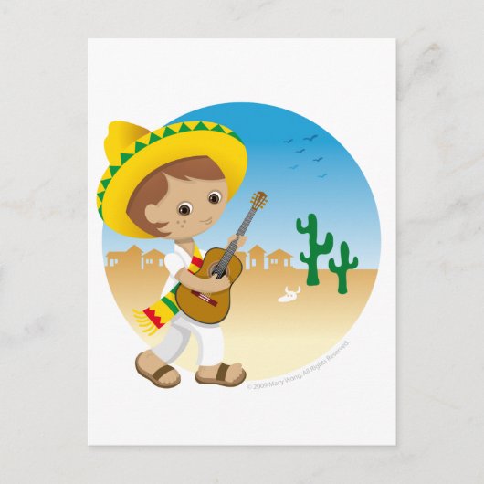 Mexicaanse jongen briefkaart (Voorkant)