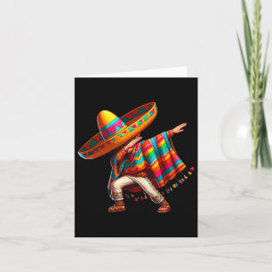 Mexicaanse Jongen Dabbing Poncho Cinco De Mayo 3  Kaart