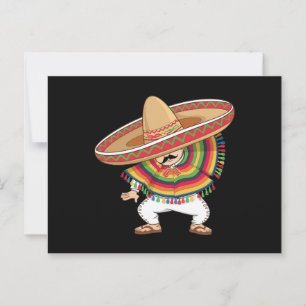 Mexicaanse Jongen Dabbing Poncho Cinco de Mayo Briefkaart