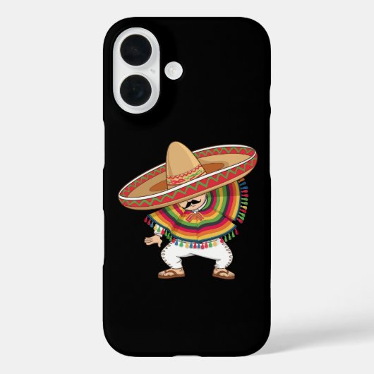 Mexicaanse Jongen Dabbing Poncho Cinco de Mayo Case-Mate iPhone Case (Achterkant)