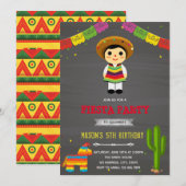 Mexicaanse jongen verjaardagsuitnodiging kaart (Voorkant / Achterkant)