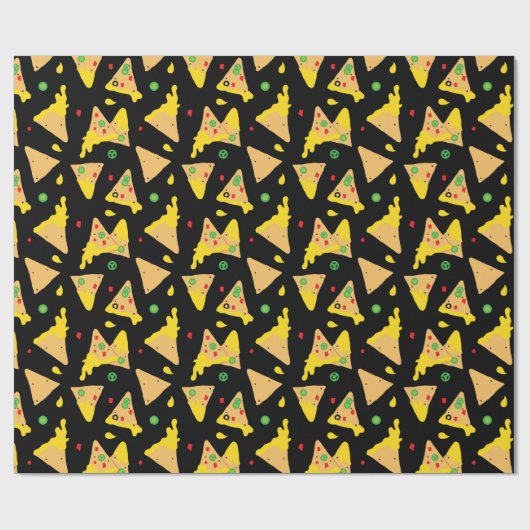 Mexicaanse kaas nacho chips patroon cadeaupapier (Vlak)