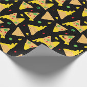 Mexicaanse kaas nacho chips patroon cadeaupapier (Hoek)