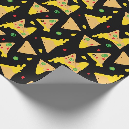 Mexicaanse kaas nacho chips patroon cadeaupapier (Hoek)