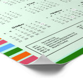 Mexicaanse kalender 2024 met Feestdagen | PDF down Poster (Hoek)