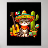 Mexicaanse kat Cinco de Mayo Kitten Let's Fiesta V Poster (Voorkant)