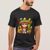 Mexicaanse kat Cinco de Mayo Kitten Let's Fiesta V T-shirt (Voorkant)