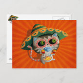 Mexicaanse kat met Sombrero Briefkaart (Voorkant / Achterkant)