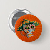 Mexicaanse kat met Sombrero Ronde Button 5,7 Cm (Voorkant /achterkant)