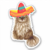 Mexicaanse kat-Sticker Sticker (Voorkant)