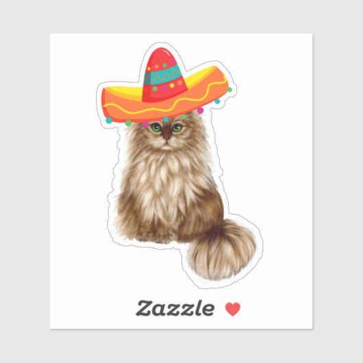 Mexicaanse kat-Sticker Sticker (Vel)