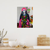 Mexicaanse katrina Sugar Skull voor Dag van de Doo Poster (Keuken)