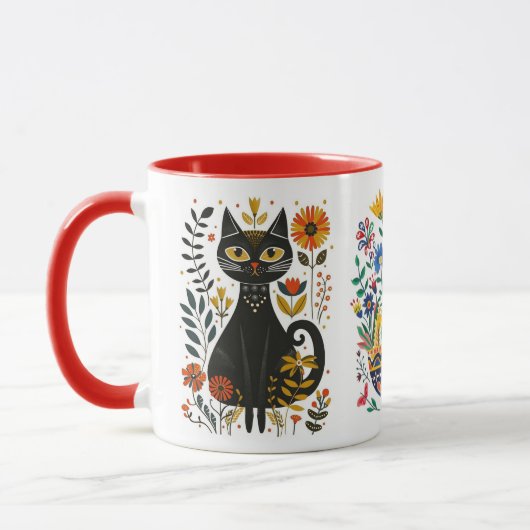 Mexicaanse katten en boeket, mok (Links)