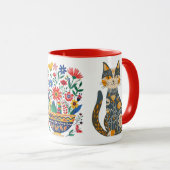 Mexicaanse katten en boeket, mok (Voorkant rechts)