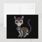 Mexicaanse kattenhalloween dag van de dood briefkaart (Voorkant / Achterkant)