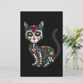 Mexicaanse kattenhalloween dag van de dood briefpapier (Staand voorkant)