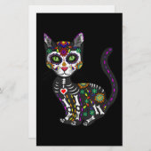 Mexicaanse kattenhalloween dag van de dood briefpapier (Voorkant / Achterkant)