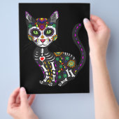 Mexicaanse kattenhalloween dag van de dood flyer (Hand)