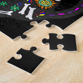 Mexicaanse kattenhalloween dag van de dood legpuzzel (Zijkant)