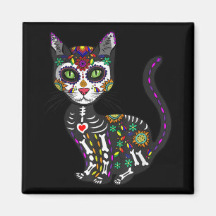 Mexicaanse kattenhalloween dag van de dood magneet