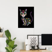 Mexicaanse kattenhalloween dag van de dood poster (Thuiskantoor)