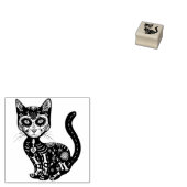Mexicaanse kattenhalloween dag van de dood rubberstempel (Gestempeld)