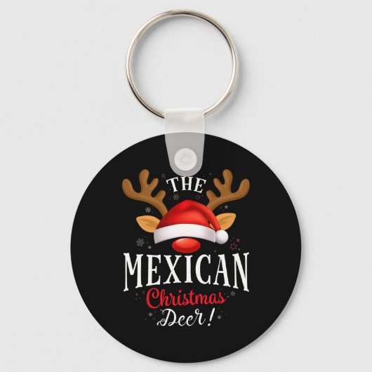 Mexicaanse Kerst Herten Pus Xmas Familie Matching Sleutelhanger (Voorkant)