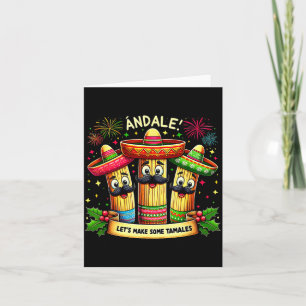 Mexicaanse Kerst Tamale Ándale Laten we Er Een Paa Kaart
