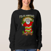 Mexicaanse kerstman Feliz Navidad Ugly Kerstmis S Trui (Voorkant)