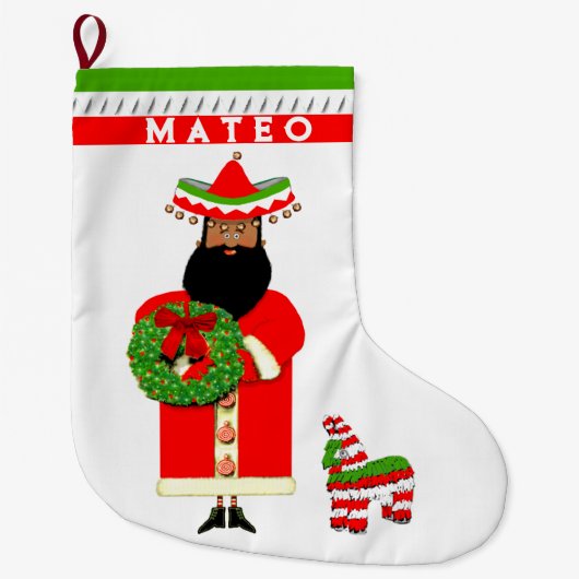 Mexicaanse Kerstman Grote Kerstsok (Voorkant)