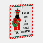 Mexicaanse kerstman metalen ornament (Voorkant Rechts)