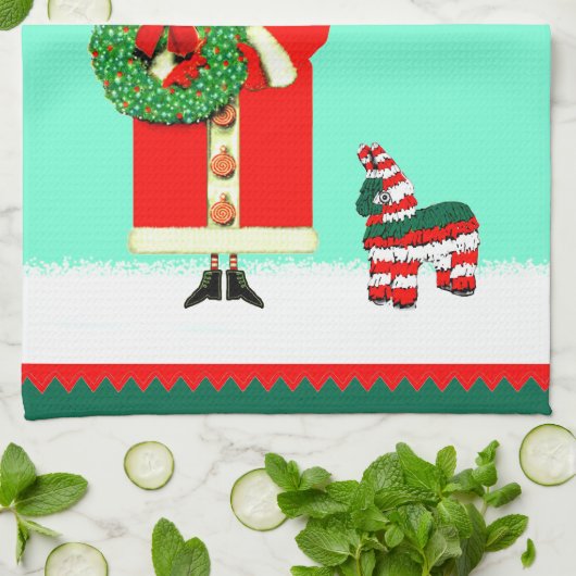 Mexicaanse kerstman theedoek (Gevouwen)