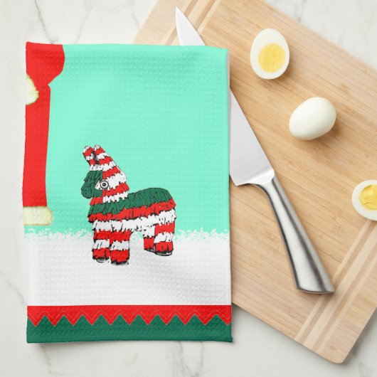 Mexicaanse kerstman theedoek (Quarter Fold)