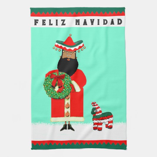 Mexicaanse kerstman theedoek (Verticaal)