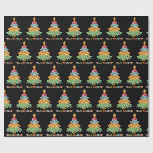 Mexicaanse Kerstmis Feliz Navidad Cadeaupapier (Vlak)