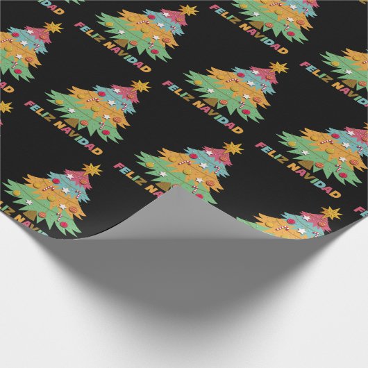Mexicaanse Kerstmis Feliz Navidad Cadeaupapier (Hoek)