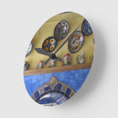 Mexicaanse keuken- en borden en aardewerk ronde klok (Hoek)