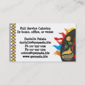 Mexicaanse keuken- en keukenmakerij visitekaartje (Achterkant)