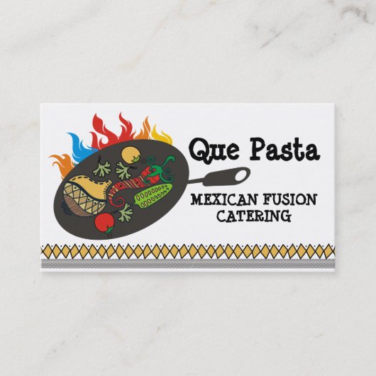 Mexicaanse keuken- en keukenmakerij visitekaartje (Voorkant)