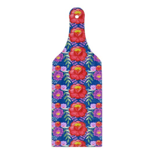 Mexicaanse keuken- en vogelgriep blauw snijplank (Voorkant)