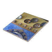 Mexicaanse keukenborden en aardewerk tegeltje (Zijkant)