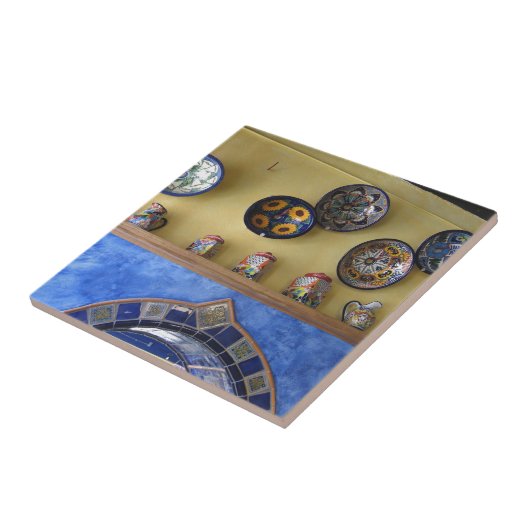 Mexicaanse keukenborden en aardewerk tegeltje (Zijkant)