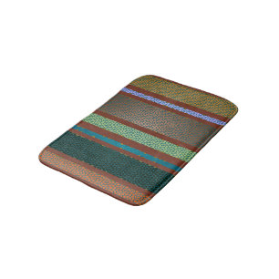 Mexicaanse kleuren Glas in lood tapband stripe Badmat