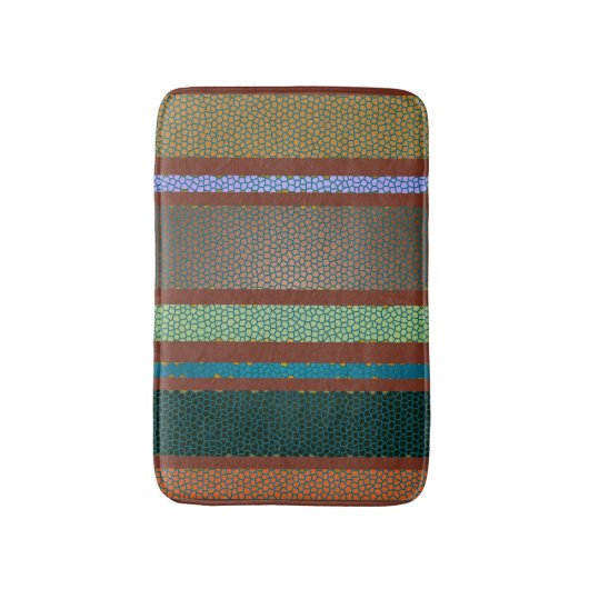 Mexicaanse kleuren Glas in lood tapband stripe Badmat (Voorkant Verticaal)